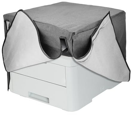 kwmobile Drucker Schützhülle kompatibel mit Brother DCP-L3510CDW / L3710CW / L3730CDN / L3750CDW Hülle - Printer Cover aus Leinen - Staubschutzhülle für Drucker - Dunkelgrau