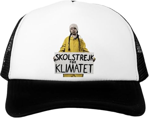 Udaytee Thunberg Skolstrejk for Klimatet Greta Verstellbare Weiße Unisex-Baseballkappe Für Kinder