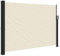 Willood Seitenmarkise Wandmarkise Ausziehbar mit PU-Beschichtung, Windschutz für Balkon Terrasse Garten, Sichtschutz Markise Creme 120x300cm Einseitig einziehbar