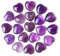 QINJIEJIE 20 Stück Amethyst Herz Edelsteine Heilung Kristall Set Natürliche Steine Liebe Herz Stein Reiki Kristalle für Meditation 0,6 Zoll