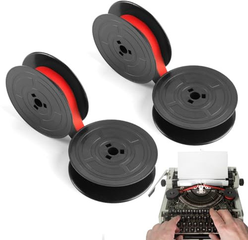 peaceking Packung mit 2 Schreibmaschinenbändern aus Nylon, je 7 Meter, kompatibel mit den meisten Olivetti-Maschinen, langlebige und zuverlässige Schreibmaschinenbänder(GR4)