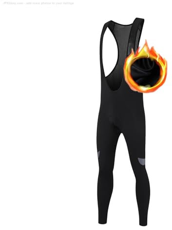 UGLY FROG 2024 Herren Radfahren Lange Hosen - Fahrrad Lätzchen Hose Zyklus Thermal Legging Gemütlich Atmungsaktiv Schnelltrocknend Reitbekleidung Winter L