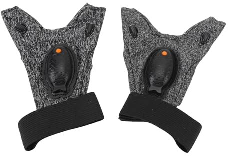 KKPLZZ 1 Paar Angelhandschuhe mit LED-Licht, Wiederaufladbar, Outdoor-Angelhandschuhe, Verstellbare Leuchtende Handschuhe für Nachtangeln, Arbeit Im Freien