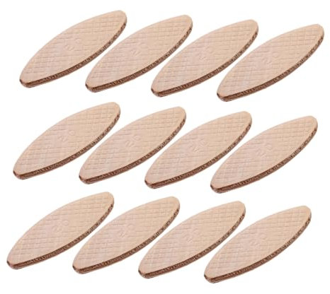 Mikikit 100pcs Wood Joining Biscuits and Tenon Machine Connection Boards for Woodwork Joiner Biscuit Docking Tool Kit Compatible with Plate Joiner Accessories