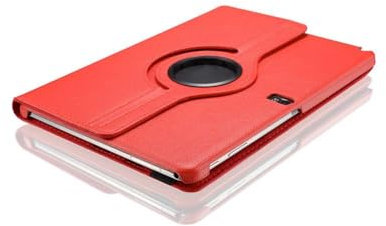AKLiSa Étui pour tablette Samsung Galaxy Note 10.1 2014 - Rotatif à 360° - Étui intelligent pour SM-P600 P601 P605 (rouge)