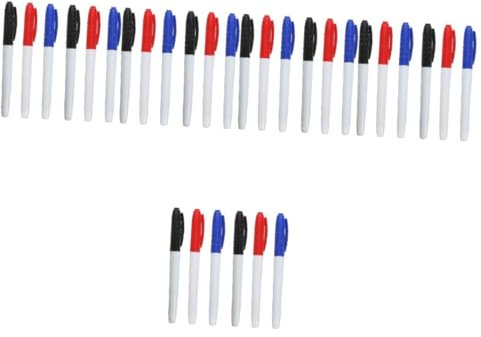 VILLCASE 5sets Whiteboard Pen Whiteboard Freestanding Fine Tip Dry Erase Markers Erasable Highlighters Mini Whiteboard Small Whiteboard Touch up Paint Pen Double Paint Markers Plastic 6pcs*5