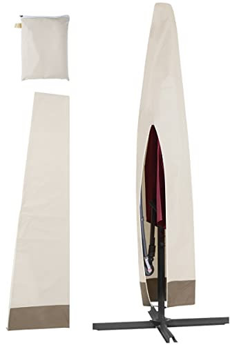 Schutzhülle für Ampelschirm, aus Oxford-Gewebe, 600D, wasserdicht, winddicht, UV-Schutz, Schutzhülle für Sonnenschirm mit Reißverschluss, 200 x 55 x 60 cm