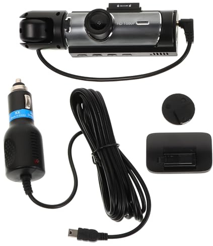 Doppel Dashcam M8 mit 3, 16-Zoll Display, Schwarz, Kunststoff | Front und Innenkamera, Infrarot Nachtsicht, Loop Aufnahme, Parküberwachung