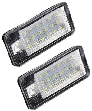 LED License Plate Lights,Number Plate Lamp Car License Number Plate Light Lamp White Fit use for Audi A3 S3 8P A4 B6 B7 A5 A6 4F Q7 A8 S8 C6 Auto license plate light Bulbs