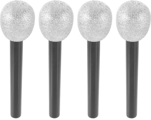 HEALSOPTHY 4stücke Spielzeugmikrofon Attrappe Retro-mikrofon Für Junge Mädchen Party-mitgebsel Bühnenaccessoire Spielzeugmikrofone Für Mädchen Und Jungen Cosplay-Requisiten Geburtstagsfeier-g