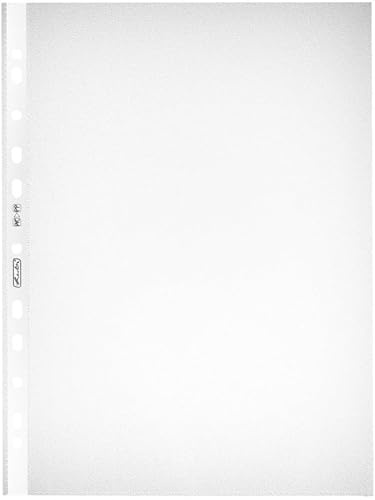 Herlitz 5814108 Prospekthülle A4 genarbt 200 Hüllen mit Lochrandverstärkung