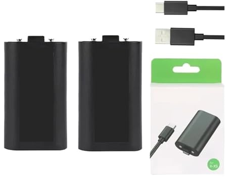 1400mAh Battery Suitable，Compatible for Xbox， Series Game Controller Consoles Rechargeable Battery，Compatible for Xbox， One/S/X/Elite Gamepad(2pcs)