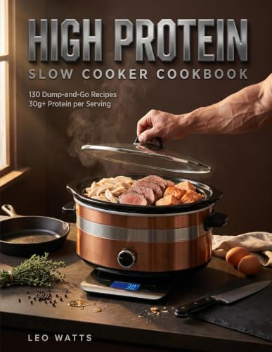 High Protein Slow Cooker Cookbook: 130 Dump-and-Go Crockpot Recipes with 30g+ Protein per Serving — Effortless Low-Carb Freezer-Bag Meal Prep, Full ... & Busy Families (High-Protein Cookbooks)