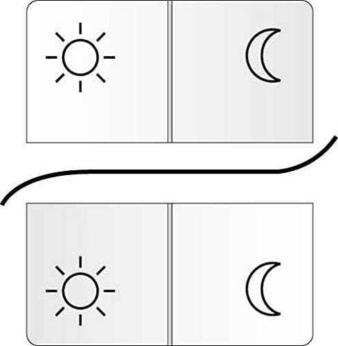 Elso 776900 Tastfläche Bedruckung Sonne/Mond 3/4, perlweiß