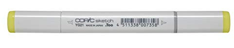 COPIC Sketch Marker Typ YG - 21, Anise, professioneller Pinselmarker, mit einer Super-Brush-Spitze und einer Medium-Broad-Spitze