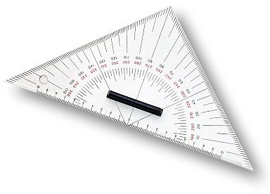 Unbekannt Kursdreieck klein - 26 cm Navigation Dreieck