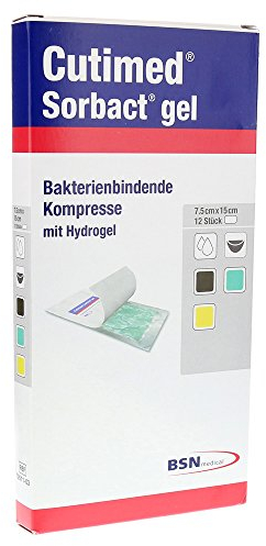 Cutimed Sorbact Gel Kompressen 7,5x15 cm