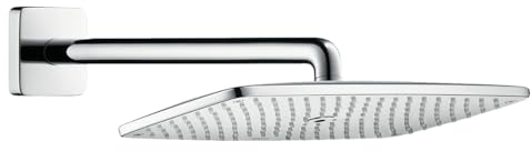 hansgrohe Duschkopf Raindance E, Kopfbrause wassersparend, Regendusche mit 1 Strahlart, Wandhalterung, Chrom