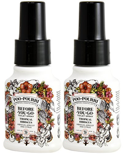 Poo-Pourri, Before-You-go Bathroom Spray, Tropical Hibiscus - 1.4 Oz, 2 Pack