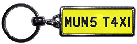 MUMS TAXI - UK Metal Number Plate Key Ring