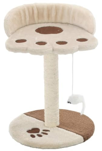 vidaXL Arbre à Chat avec Griffoir en Sisal 40 cm Beige et Marron Echelle