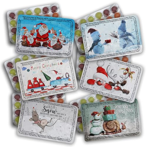 Kleinster Adventskalender der Welt 6er Mix-Set Mini-Adventskalender to Go mit Pulmoll