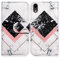 Bcov iPhone XR Case, Black White Marble Folio Case Wallet Leather Cover Case with ID Credit Card Slot Holder Stand For iPhone XR
