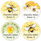 Papierdrachen 24 individuelle Namensaufkleber zum Markieren von Heften und Schul-Büchern - Bienen - personalisierte Sticker für Kinder - Geschenk zur Einschulung - Schulbuchetiketten