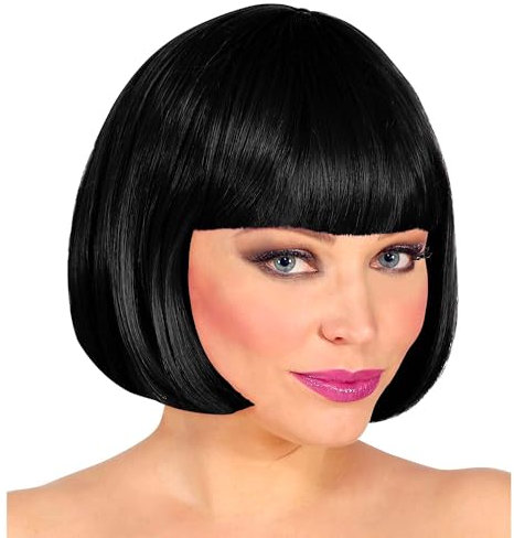 W WIDMANN MILANO Party Fashion - Perücke Lou Lou, Disco, Kurzhaarperücke, Bob, Zubehör für Faschingskostüme