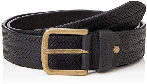 WRANGLER - Gürtel Herren - 100% Leder - Structured Belt - Schwarz