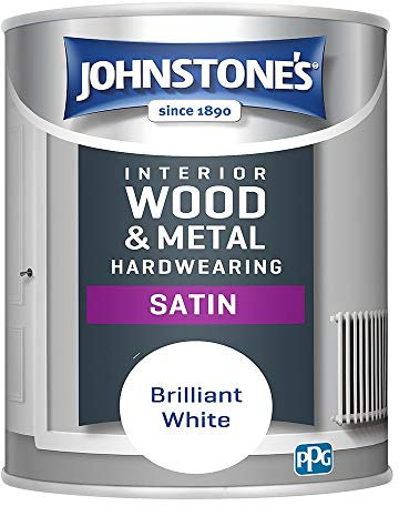 Johnstone's Hardwearing Satin, Briliant White, 750ml