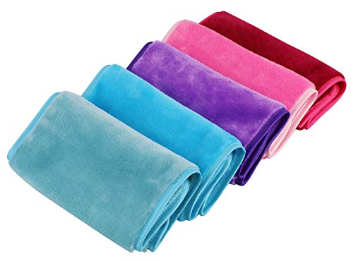 Abschminktücher Mikrofaser zum Abschminken (5 Stück), Make-Up Entferner Tuch, Abschminken und Reinigen nur mit Wasser, Hypoallergen & Waschbar & Wiederverwendbar Mikrofaser Gesichtsreinigungstuch