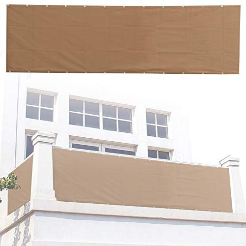 Sichtschutz BalkongeläNder, Sichtschutz Gartenzaun, 100% Blickdichte Balkonsichtschutz Balkonbespannung Balkonverkleidung für Den Gartenzaun Oder Balkon, Nach Mass,0.5 * 6m