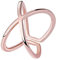 Wiftly 1 bague pour femme en argent sterling 925 - Motif croix simple - Or rose - Bague de fiançailles - Bague réglable
