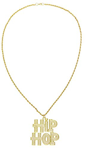 Amakando Originelle Goldkette Hip Hopper/Gold/Gangster Prollkette Pimp/Genau richtig zu Kostümfest & Mottoparty