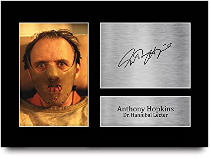 HWC Trading A4 Anthony Hopkins Hannibal Lecter Geschenke Gedruckt, Signiert Autogramm Bild Für Film-Erinnerungsstücke-Fans - A4 Eingerahmt