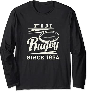 Vintage Fiji Rugby Since 1924 Langarmshirt