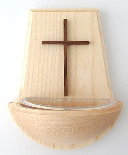 KVN Weihkessel aus Ahornholz, ca. 11 x 9 cm, (Kreuz)