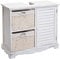 Mendler Waschbeckenunterschrank HWC-H20, Badezimmer Waschtisch, Massiv-Holz Korb-Schublade 60x65x31cm - Shabby weiß