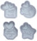 Goadameleri Stampi per Biscotti in Mini Zucchero da 4 Pezzi con 3D Embossing in Plastica per Biscotti di San Valentino