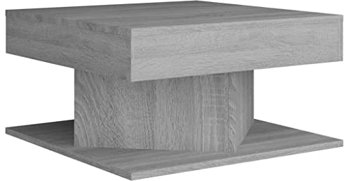 vidaXL Couchtisch Beistelltisch Wohnzimmertisch Kaffeetisch Sofatisch Teetisch Tisch Wohnzimmer Grau Sonoma 57x57x30cm Holzwerkstoff