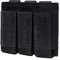 Azarxis Tactical Pistol Mag Pouch Holder Double Triple Molle Magazines Carrier Holster Bag with Front Loop Panel Fast Access (Black - Triple Pockets)