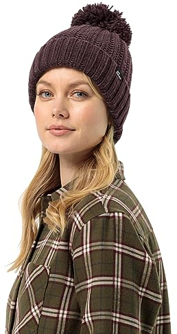 Jack Wolfskin Damen HIGHLOFT Knit W Beanie-Mütze, Boysenberry, S