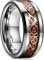 King Will Dragon 8mm Rose Gold Plated Celtic Dragon Tungsten Carbide Wedding Band Ring Comfort Fit 8