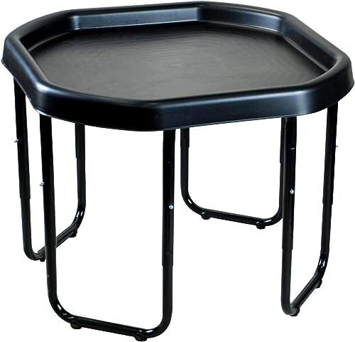 Black Mixing Tuff Play Spot Tray And Height Adjustable Stand - For Fun & Messy Sand, Water & Glitter Play. ([ Tray & Stand ], [ Small - 70 cm ])