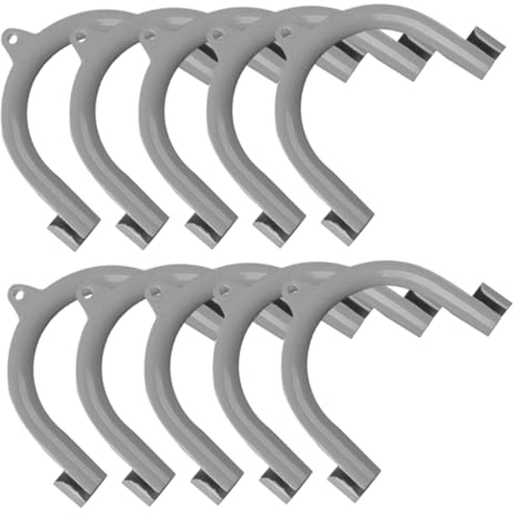 BESTonZON 10pcs Washing Machine Drain Hose Holder U-Shape Drain Hose Guide for Washer Sturdy Plastic Mounting Clip Easy Install Leak-Proof Design