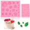 2 Stück Silikonform Blumen und Blätter,Silikonform Fondant,3D Silikonform Blüten,Silikonform Blume Rosen und Blatt,Blüten Fondant Silikonformen für Fondant,Tortenranddekoration,Schokolade,Gelee