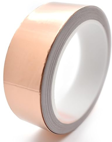 EVG Evergreen Goods Kupferband Schneckenabwehr | 24mm (W) X 12m (L) Schneckenband Kupferrolle - Humane Schädlingsbekämpfungslösung - Schnecken, Schnecken, Insekten Abschreckung