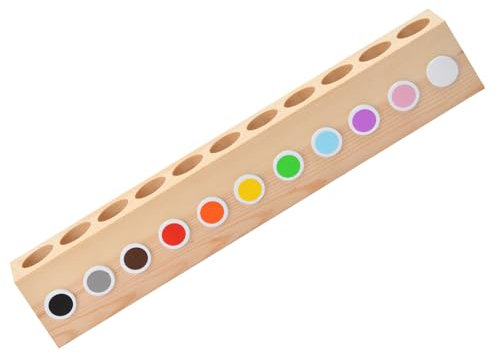 heavenlife Stiftehalter aus Holz, 41x5x7cm Stifte Organizer mit 11 Fächern, Buntstifthalter aus Massivholz Stiftköcher für Kinder, Tisch Stifte Organizer für Schule Büro Zuhause