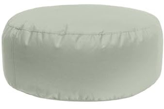 Bruni Pouf Sitzhocker M in Felsgrau – runder Sitzpouf, Indoor und Outdoor als Fußhocker, Yoga-Sitzkissen, Meditationskissen geeignet, in Deutschland gefertigt